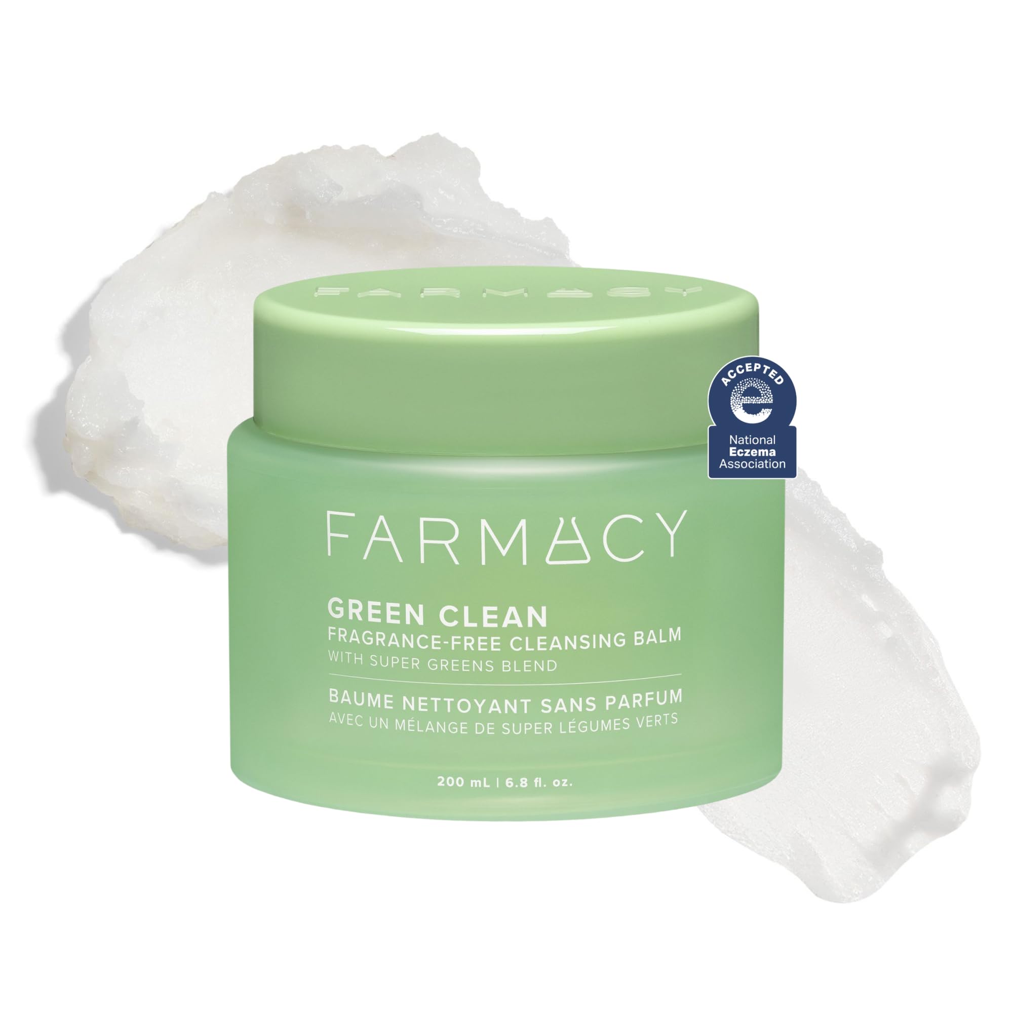 Farmacy Makeup Remover Cleansing Balm - Green Clean Waterproof Makeup Remover Balm + Oil Cleanser for Face - Gently Melts Make Up + SPF - Hydrates + Softens Skin with Super Greens + Papaya (100ml)