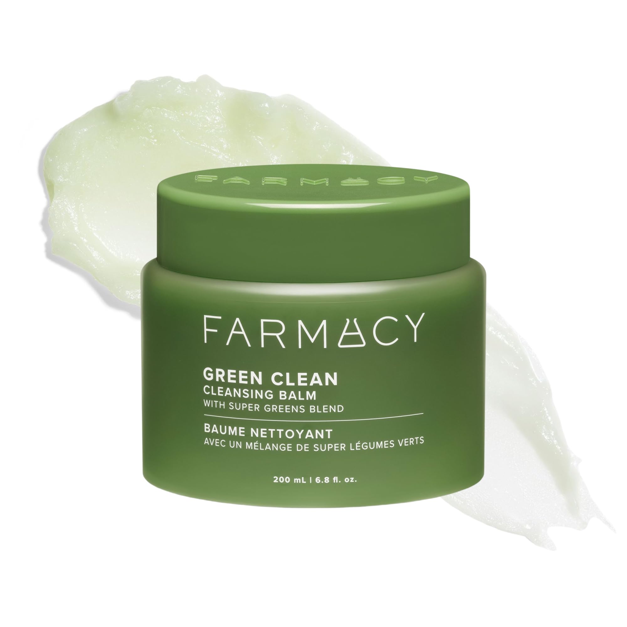 Farmacy Makeup Remover Cleansing Balm - Green Clean Waterproof Makeup Remover Balm + Oil Cleanser for Face - Gently Melts Make Up + SPF - Hydrates + Softens Skin with Super Greens + Papaya (100ml)